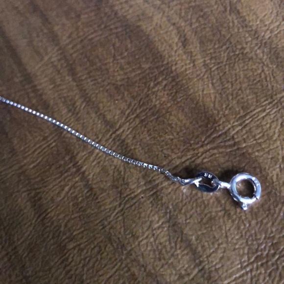 Sterling Silver Garnet Heart Necklace - Picture 7 of 7